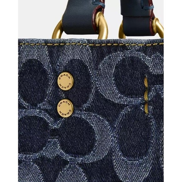 Coach Rogue Bag 25 In Signature Denim Blue - Picture 12 of 15